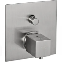 Смеситель для душа Remer Qubica Thermo QT09KBNP с термостатом Никель брашированный латунь встраиваемый