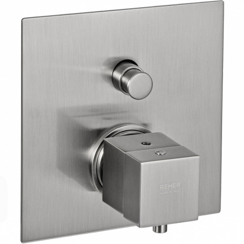 Смеситель для душа Remer Qubica Thermo QT09KBNP с термостатом Никель брашированный латунь встраиваемый