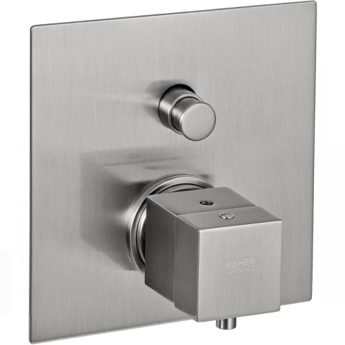 Смеситель для душа Remer Qubica Thermo QT09KBNP с термостатом Никель брашированный латунь встраиваемый