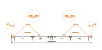 Душевая дверь Cezares Elena 200 ELENA-W-BS-22-200-C-Cr профиль Хром стекло прозрачное