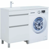 Тумба под раковину Aquanet Вега 120 329124 Белый глянец МДФ / ЛДСП