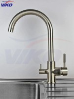 Смеситель для кухни Viko V-5154 Серебро латунь