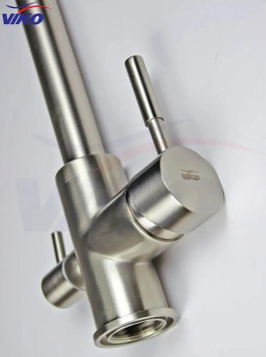 Смеситель для кухни Viko V-5154 Серебро латунь