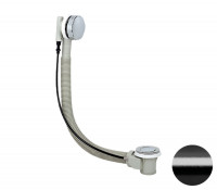 Слив-перелив Remer 96PCFP полуавтомат цвет Черный брашированный хром