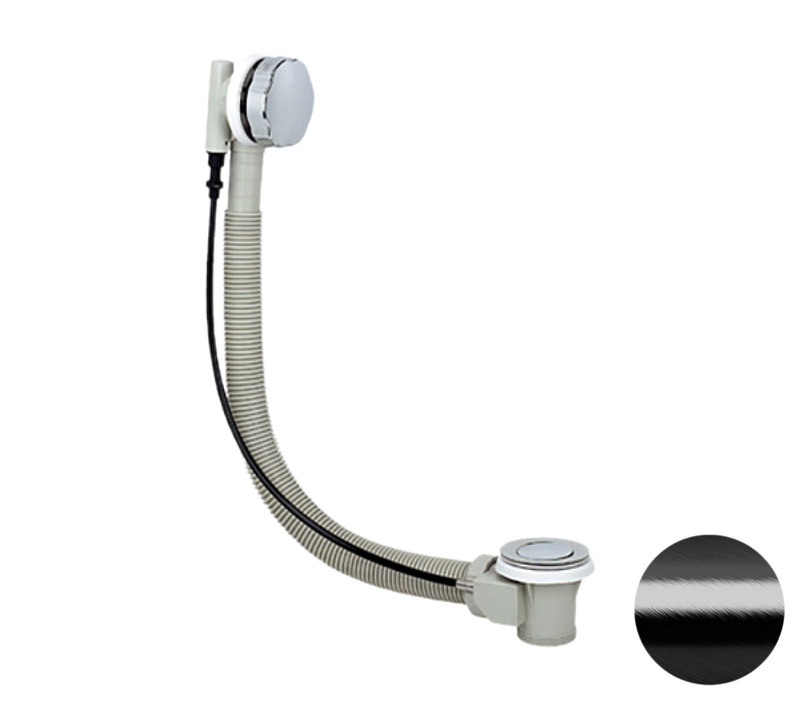 Слив-перелив Remer 96PCFP полуавтомат цвет Черный брашированный хром