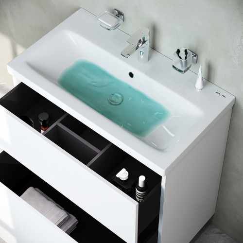 Тумба под раковину AM.PM Gem 75 M90FSX07522WG32 Белая МДФ / ЛДСП