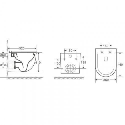 Унитаз WeltWasser Heimbach 043 MT-BL 10000012078 подвесной Черный матовый с сиденьем Микролифт фаянс подвесной