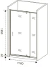 Душевая дверь Good Door Orion WTW-PD-110-G-CH 110 профиль Хром стекло Grape
