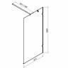 Душевая перегородка AM.PM X-Joy 100 W94WI-100-F1-BTE профиль Черный стекло прозрачное