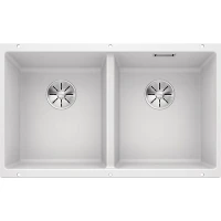 Кухонная мойка Blanco Subline 350/350-U 523578 Белая искусственный камень (литьевой мрамор) встраиваемый