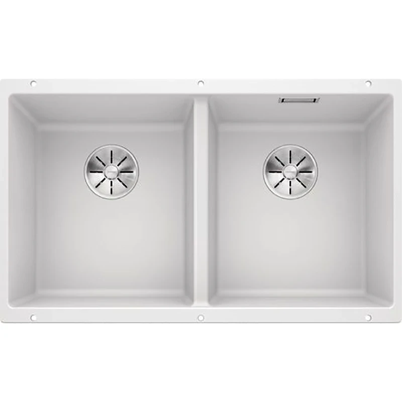 Кухонная мойка Blanco Subline 350/350-U 523578 Белая искусственный камень (литьевой мрамор) встраиваемый