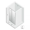 Душевая дверь New Trendy Avexa Black 130 L EXK-1556 профиль Черный стекло прозрачное