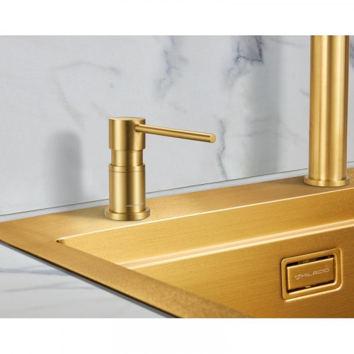 Дозатор для моющего средства Milacio Ultra MCU.935.GD цвет Золото брашированное