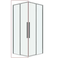 Душевая дверь Grossman Galaxy 90 1/2.K33.01.90.10.00 профиль Хром стекло прозрачное