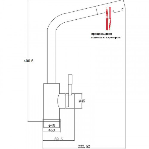 Смеситель для кухни ZorG Steel Hammer SH 5161 INOX Нержавеющая сталь нержавеющая сталь на столешницу