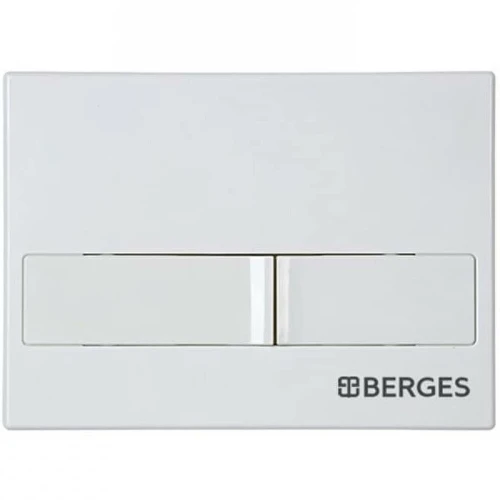Комплект унитаза с инсталляцией Berges Novum 042425 с сиденьем Микролифт и Белой клавишей смыва фарфор подвесной