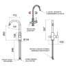 Смеситель для кухни Remer Minimal N792DWRL Медь глянцевая латунь