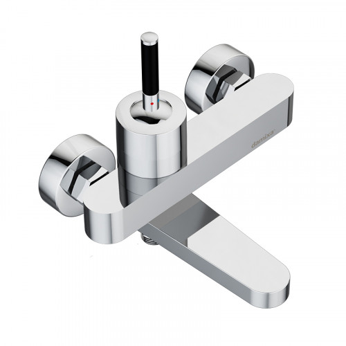 Смеситель для ванны Damixa Arc 291000000 Хром Черный латунь на стену