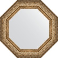 Зеркало Evoform Octagon 71х71 BY 3851 в багетной раме - Виньетка античная бронза 109 мм стекло