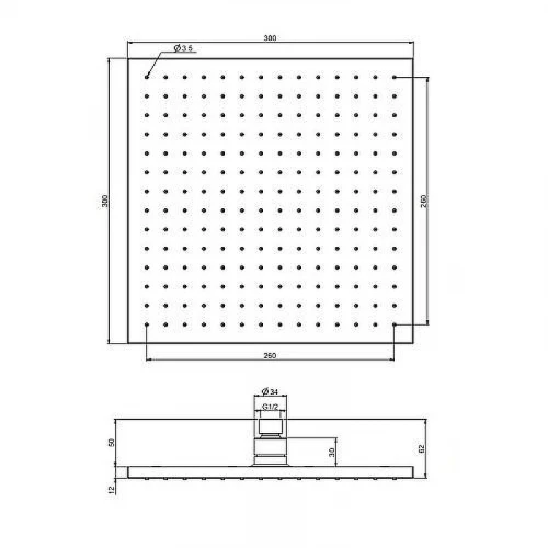 Верхний душ Fima Carlo Frattini Showerhead F2216/2CR цвет Хром