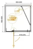 Душевой уголок Cezares Slider 90x90 SLIDER-AH-1-90-80/90-GRIGIO-BORO профиль цвет Брашированное золото стекло серое