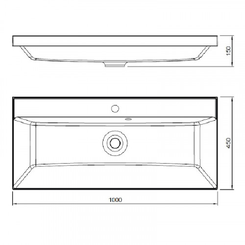 Раковина Florentina Астория 100 10.170.01000.001 Белая искусственный камень (литьевой мрамор) полувстраиваемая