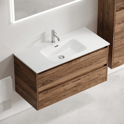 Тумба под раковину Sancos Libra 100 LB100ECH подвесная Дуб чарльстон МДФ / ЛДСП