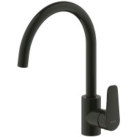 Смеситель для кухни Bravat Source F7173218BW-ENG Черный матовый латунь однорычажный