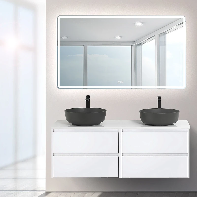 Зеркало BelBagno 140 SPC-MAR-1400-800-LED-TCH-WARM с подсветкой с подогревом с сенсорным выключателем стекло