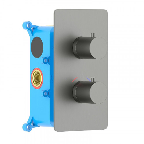 Смеситель для душа Aquatek Европа AQ1391BGM  с термостатом цвет Оружейная сталь