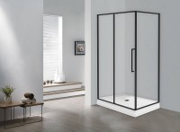 Душевой уголок Esbano Surf 120x80 ESOGS128PSB профиль Черный стекло прозрачное