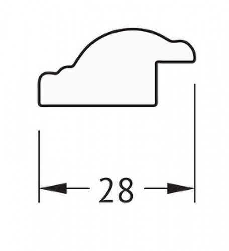 Зеркало Evoform Definite 148х68 BY 0760 в багетной раме - Витое золото 28 мм стекло