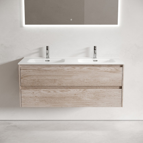 Тумба под раковину Sancos Libra 120 LB120-2EG подвесная Дуб галифакс натуральный МДФ / ЛДСП