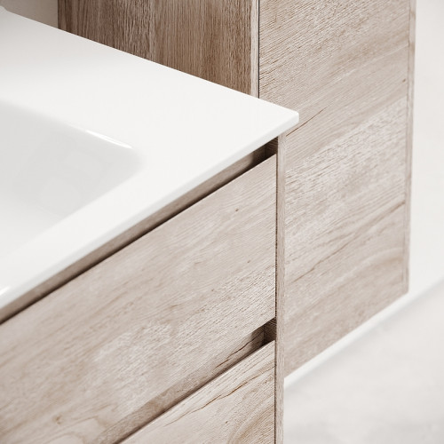 Тумба под раковину Sancos Libra 120 LB120-2EG подвесная Дуб галифакс натуральный МДФ / ЛДСП