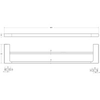 Полотенцедержатель Cezares Slider SLIDER-THD-60-NOP двойной Черный матовый
