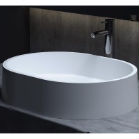 Раковина-чаша Salini Gloria 56 311 1102211M Белая матовая искусственный камень (литьевой мрамор)