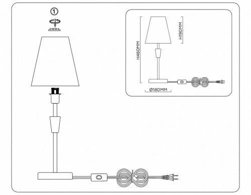 Настольная лампа декоративная Ambrella Light LH LH75057