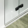 Шторка для ванны Maybah Glass MGV-581-6 750х1400 складная 3 секции Черный стекло сатиновое