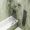 Шторка для ванны Maybah Glass MGV-581-6 750х1400 складная 3 секции Черный стекло сатиновое