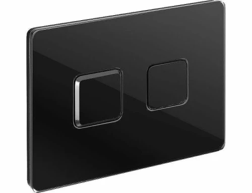 Кнопка смыва для инсталляции Cersanit Accento Square 63529 Черная глянцевая стекло