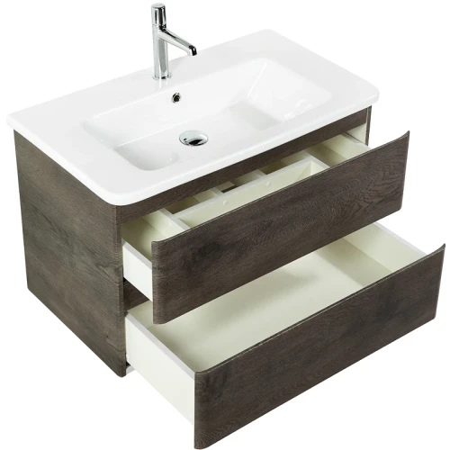 Тумба под раковину BelBagno 80 ALBANO-CER-800-2C-SO-RNG подвесная Robere Nature Grigio МДФ / ЛДСП
