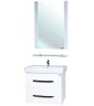 Зеркало Bellezza Рокко 70 4613711030011 с полкой Белое МДФ / ЛДСП, стекло