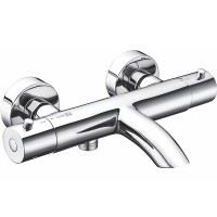 Смеситель для ванны WasserKRAFT 4811 Thermo с термостатом Хром латунь на стену