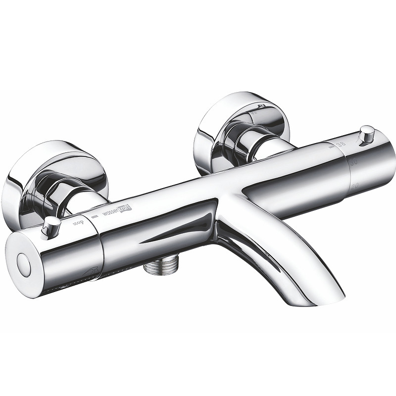 Смеситель для ванны WasserKRAFT 4811 Thermo с термостатом Хром латунь на стену