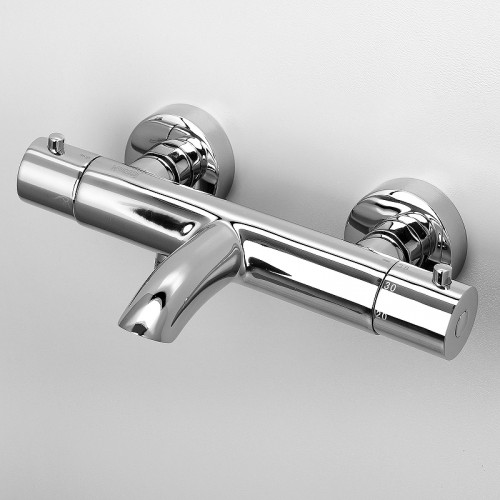 Смеситель для ванны WasserKRAFT 4811 Thermo с термостатом Хром латунь на стену