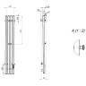 Электрический полотенцесушитель Comfysan Alto EC-4 120x15 015817 Черный матовый
