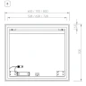 Зеркало Ravak Oblong 60 X000001562 с подсветкой прямоугольное стекло