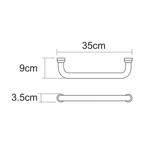 Поручень WasserKRAFT K-1066BRUSHED GOLD Золото матовое