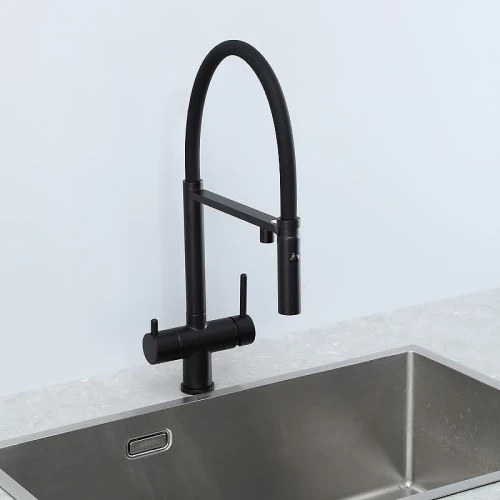 Смеситель для кухни Gappo G4397-86 цвет Черный матовый