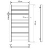 Водяной полотенцесушитель Comfysan Pioli-K W-8 80x40 014285 Черный матовый
